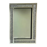 Decorative Silver Sparkle Bathroom Mirror 80x120 cm | Fast UK Delivery